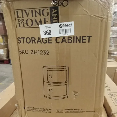 BOXED LIVING AND HOME STORAGE CABINET - WHITE