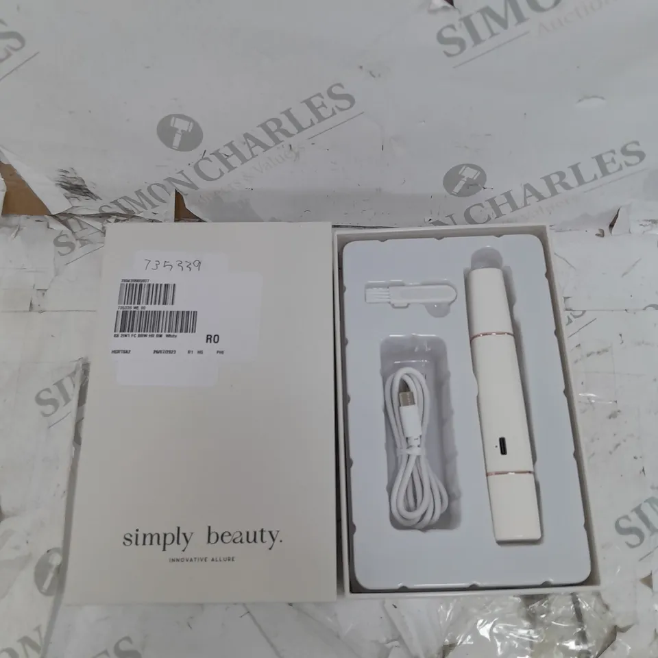 BOXED SIMPLY BEAUTY 2 IN 1 SUPER SMOOTH FACE & BROWS HAIR REMOVER, WHITE