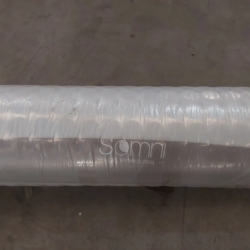 BRAND NEW BAGGED AND ROLLED SOMNI 2500 GEL HYBRID MATTRESS - 4FT SMALL DOUBLE
