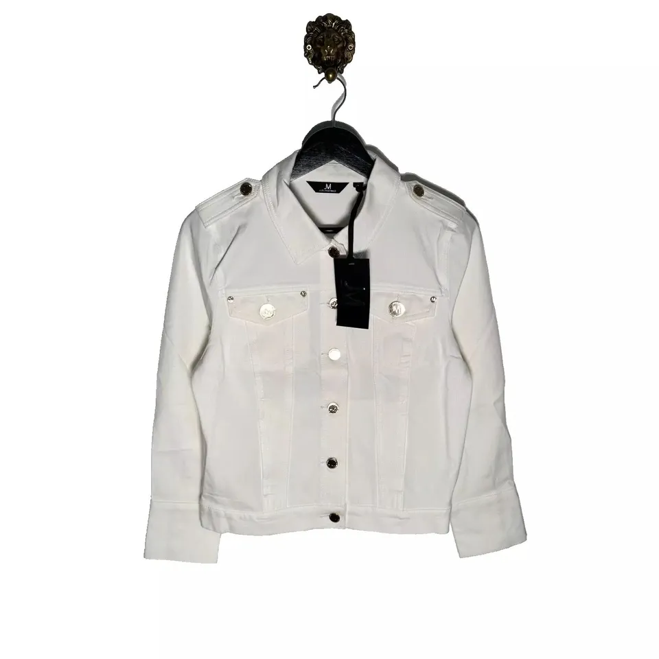 JM FASHION BY JULIEN MACDONALD MILITARY STYLE TWILL JACKET WHITE SIZE 16