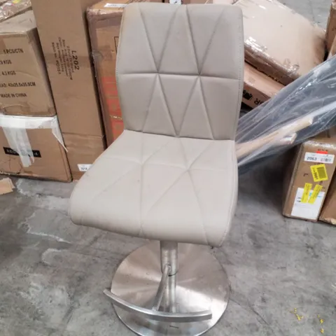 TAUPE LEATHER DINING CHAIR