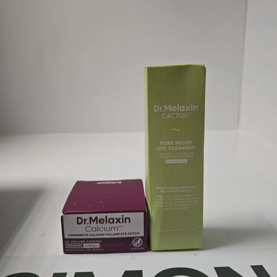 DR MELAXIN CACTOX PORE RELIEF GEL CLEANSER & CALCIUM VOLUME EYE PATCH