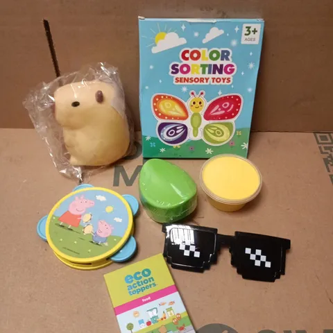 APPROXIMATELY 10 ASSORTED TOYS & GAMES PRODUCTS TO INCLUDE SENSORY TOYS, PUTTY, STICKERS ETC 