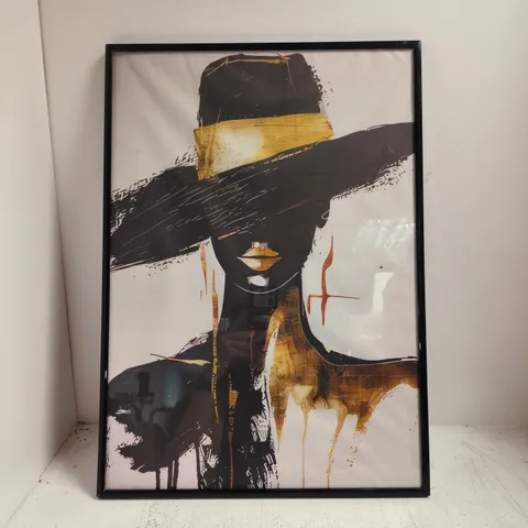 FRAMED ELEGANCE IN BLACK AND GOLD PRINT (42X60CM)