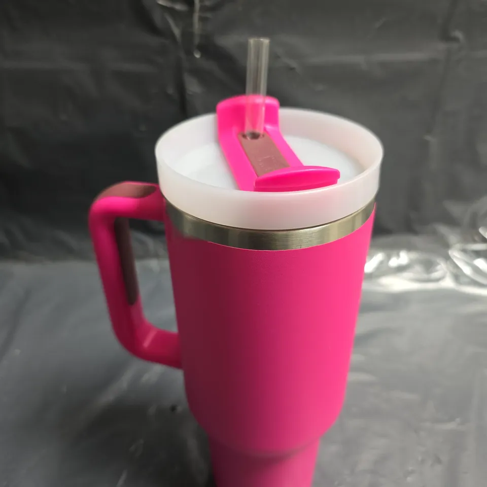 STANLEY PINK INSULATED TUMBLER WITH STRAW LID