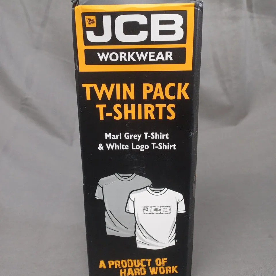 JCB WORKWEAR TWIN PACK T-SHIRTS SIZE L
