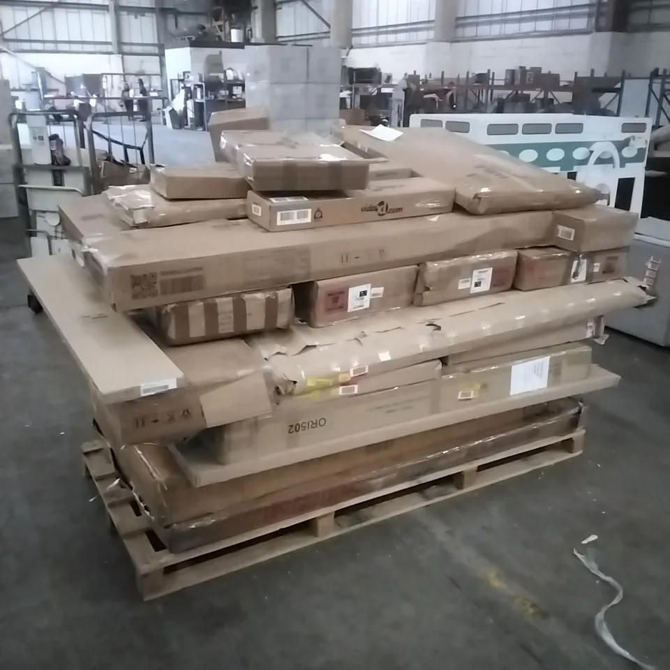 PALLET OF ASSORTED, INCOMPLETE FURNITURE PARTS AND PIECES 