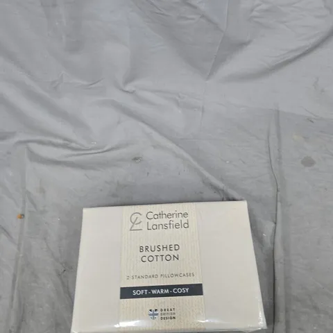 CATHERINE LANSFIELD BRUSHED COTTON PILLOWCASES, 2 STANDARD – SOFT, WARM & COSY