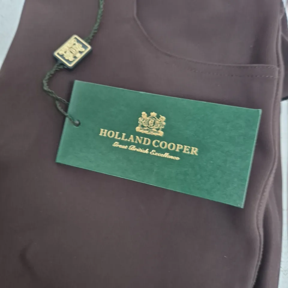 HOLLAND COOPER WINDSOR CONTOUR FLARE TROUSERS – CHOCOLATE, UK 12 SHORT (12S)