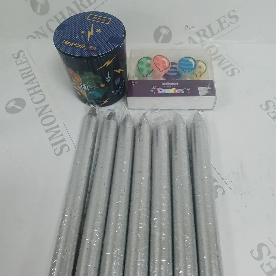 BOX OF APPROXIMATELY 10 ASSORTED CANDLES