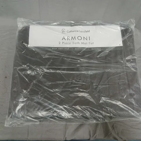 CATHERINE LANSFIELD ARMONI 2 PIECE BATH MAT SET IN BROWN