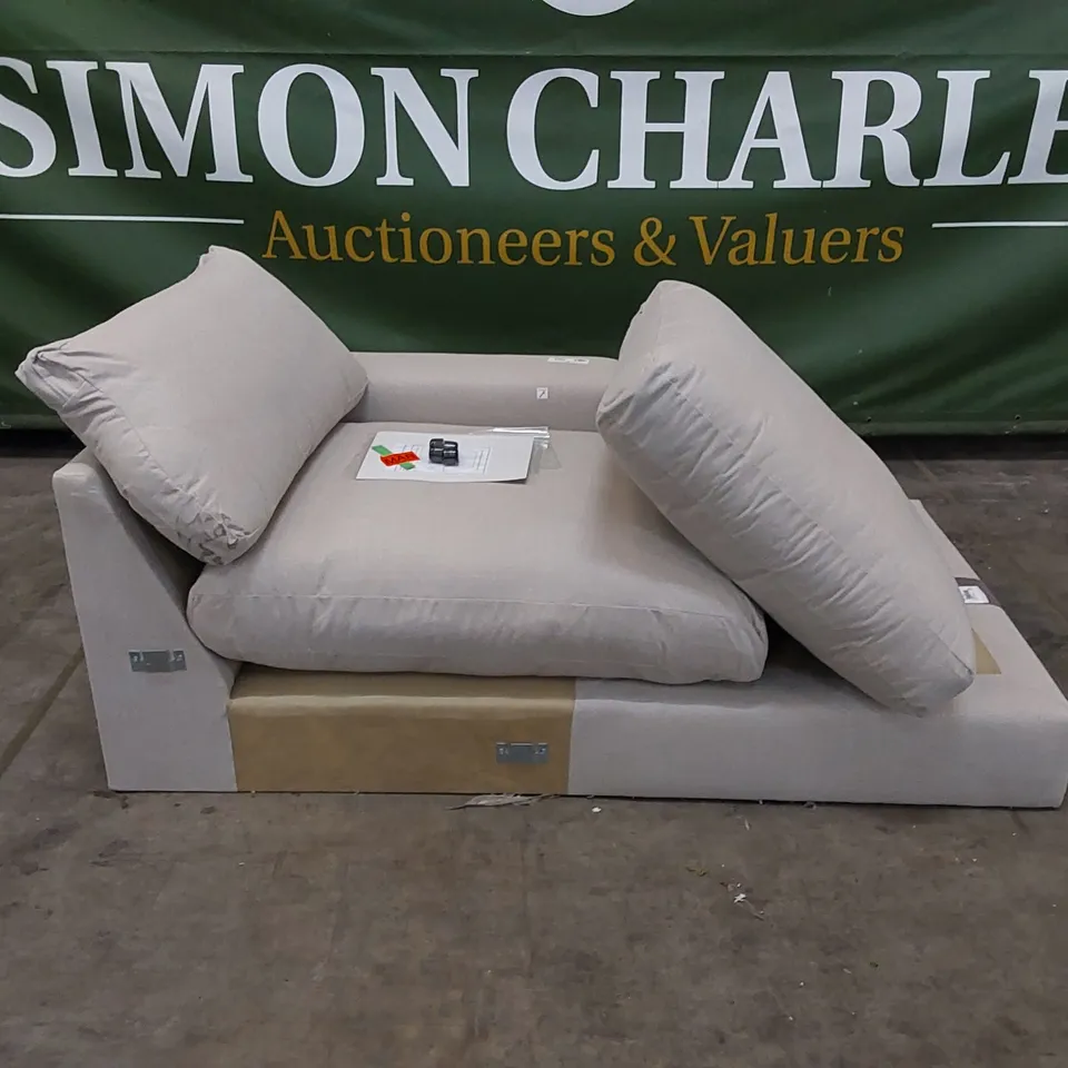 DESIGNER CHAISE SOFA PIECE WITH CUSHIONS 