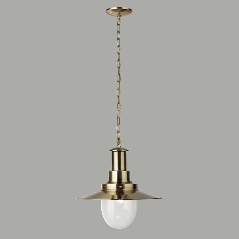 WHITTER 1- LIGHT PENDANT- ANTIQUE BRASS