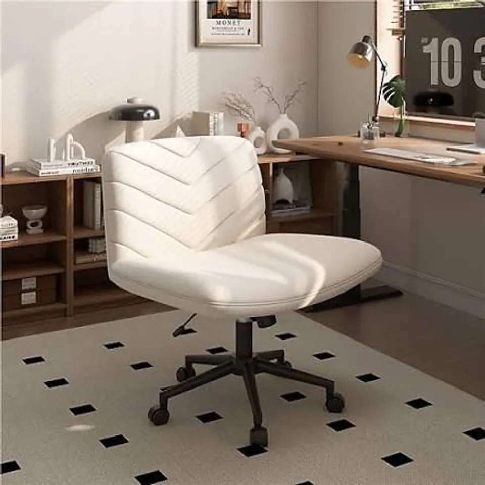 BOXED YAHEETECH CREAM FABRIC OFFICE CHAIR
