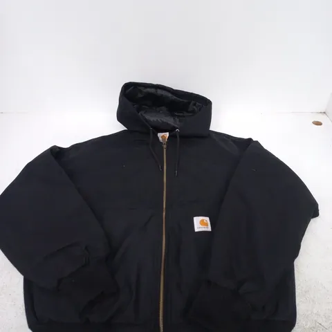 CARHARTT BLACK ZIP HOODED JACKET M