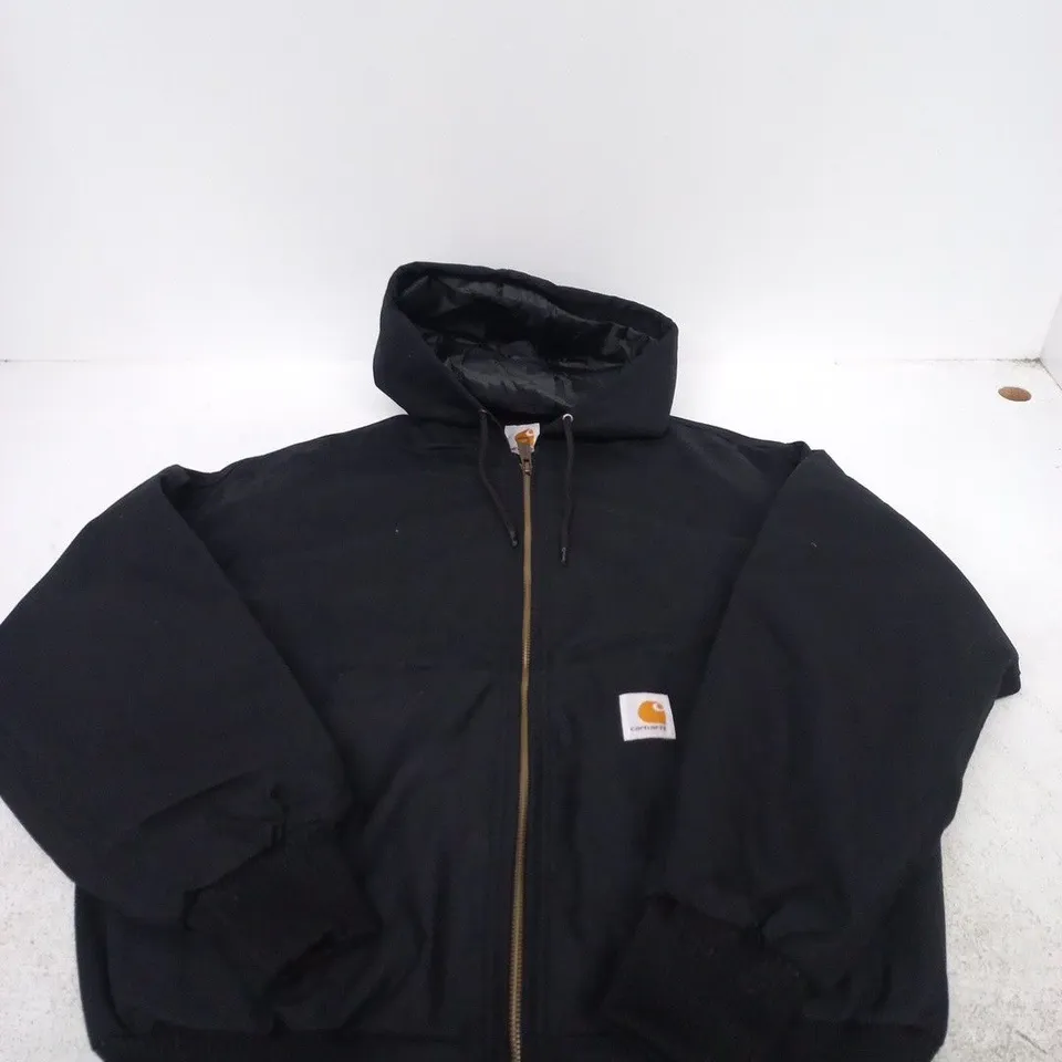 CARHARTT BLACK ZIP HOODED JACKET M