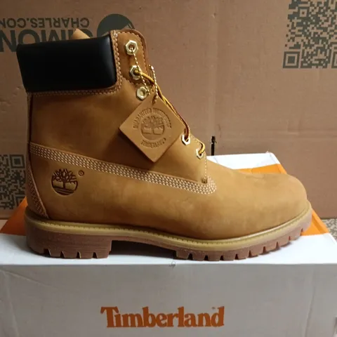 TIMBERLAND 6-INCH PREMIUM BOOTS – WHEAT NUBUCK - UK SIZE 9.5