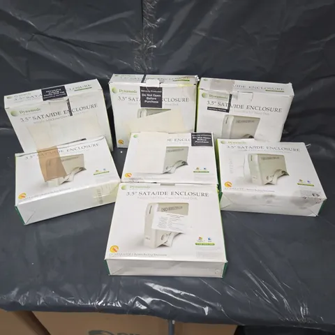 7 BOXED 3.5" SAT/IDE ENCLOSURES