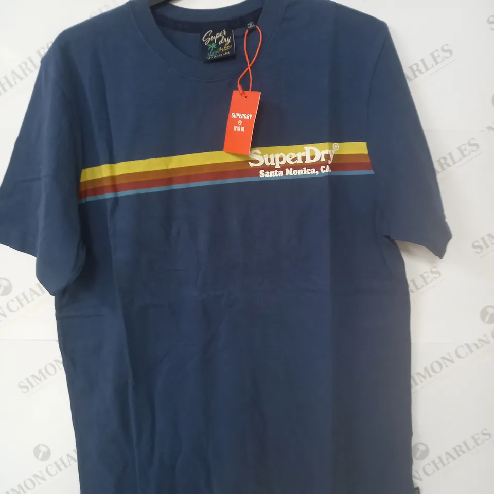 SUPERDRY BLUE VINTAGE T-SHIRT - M