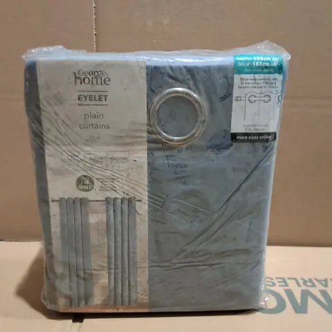 APPROXIMATELY 8 SEALED EYELET PLAIN CURTAINS W228CM X D182CM 