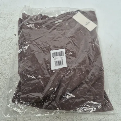 Hollister Heavyweight Boxy Fit T-Shirt β Brown, UK L (VERIFY MODEL)