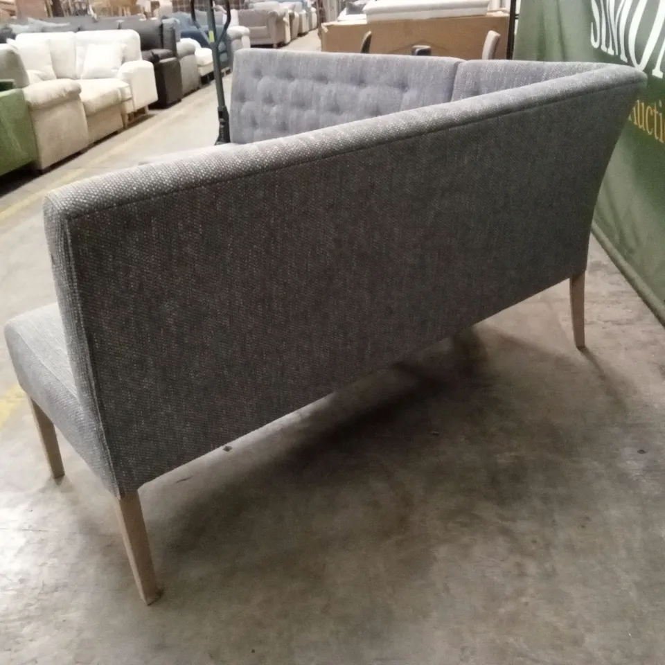 QUALITY DESIGNER FABRIC UPHOLSTERED CORNER DINING BENCH