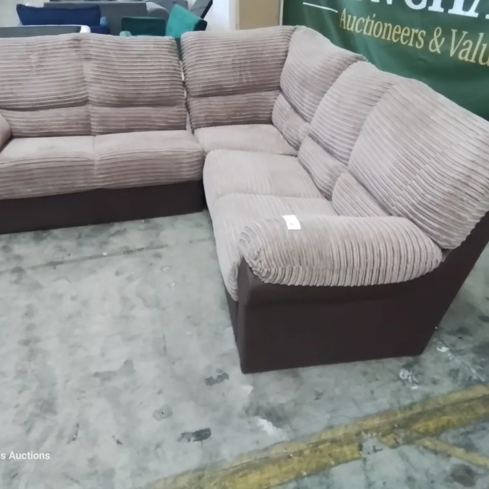 DESIGNER CORNER GROUP BROWN FAUX LEATHER & JUMBO CHORD