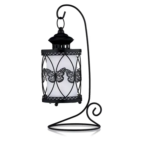 GARDEN STORIES TIMELESS BUTTERFLY HANGING LANTERN BLUE