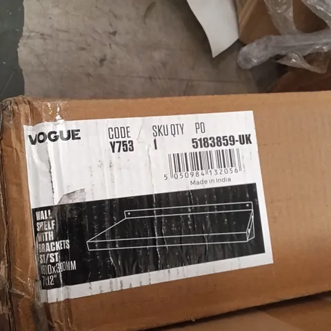 BOXED VOGUE STAINLESS STEEL KITCHEN SHELF 1800MM  NISBETS CATERING EQUIPMENT (1 BOX)