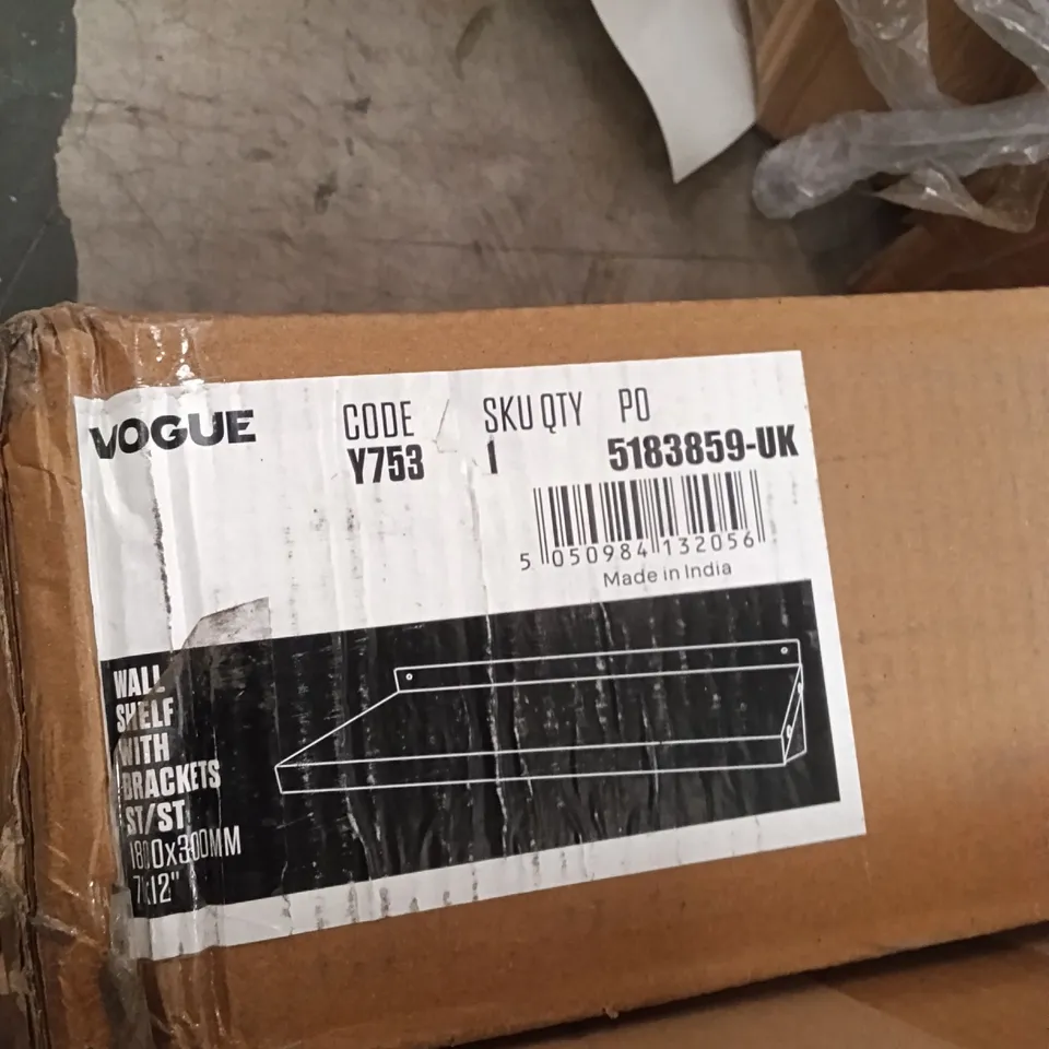 BOXED VOGUE STAINLESS STEEL KITCHEN SHELF 1800MM  NISBETS CATERING EQUIPMENT (1 BOX)