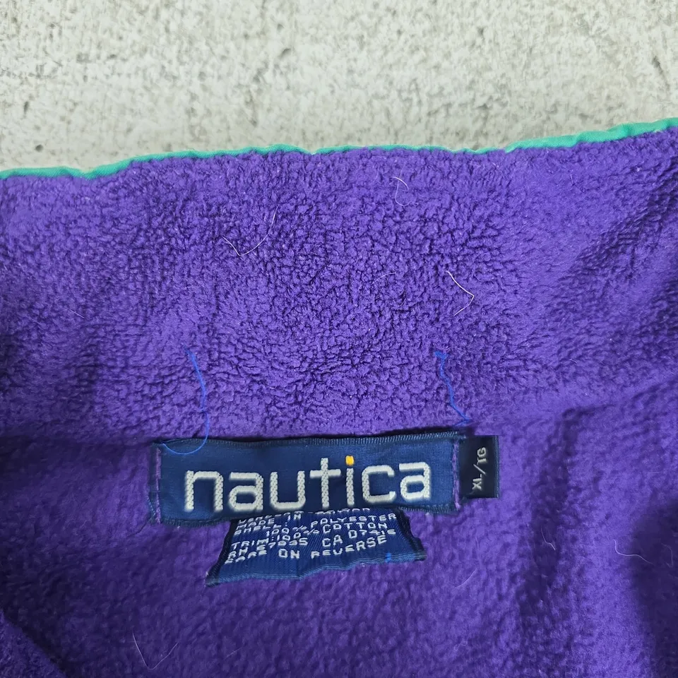 NAUTICA PURPLE FLEECE TOP, (XL)