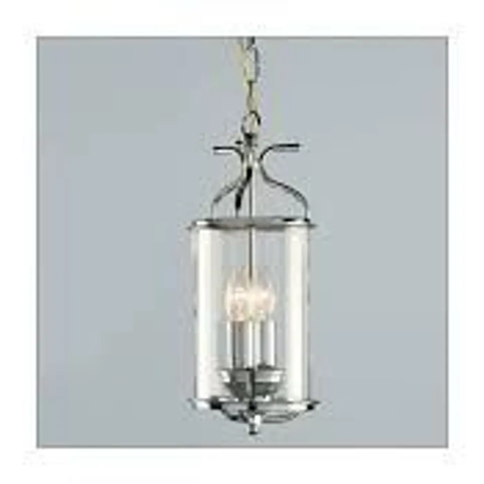 BOXED IMPEX WINCHESTER 2 PENDANT LIGHT LANTERN, CHROME