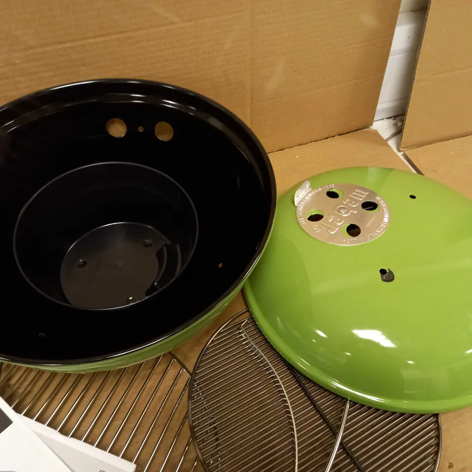 WEBER SMOKEY JOE PREMIUM CHARCOAL BBQ, GRILL, SPRING GREEN 37CM