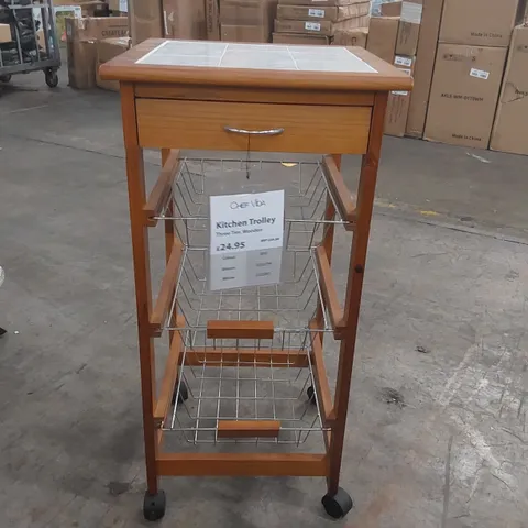 3 TIER KITCHEN TROLLEY 