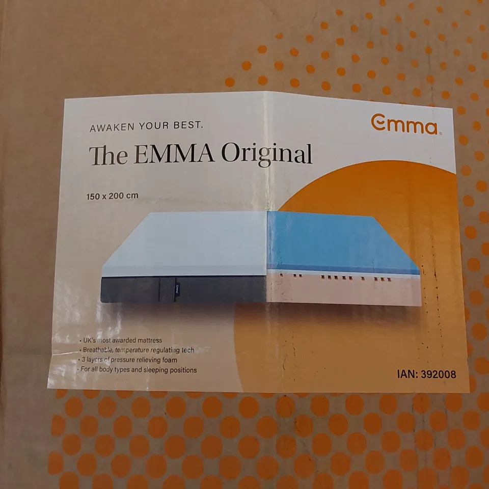 BOXED THE EMMA ORIGINAL KING SIZE MEMORY FOAM MATTRESS 