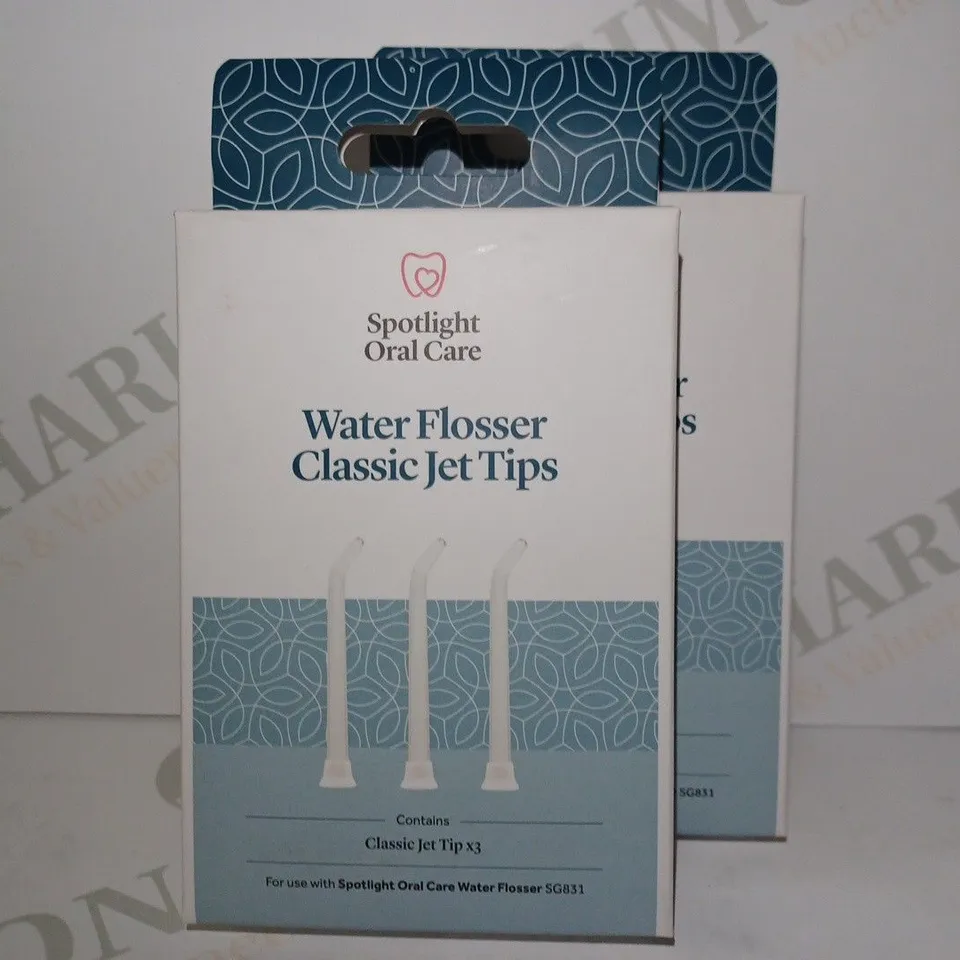 LOT OF 2 SPOTLIGHT ORAL CARE WATER FLOSSER CLASSIC TIP REPLACEMENT PACKS