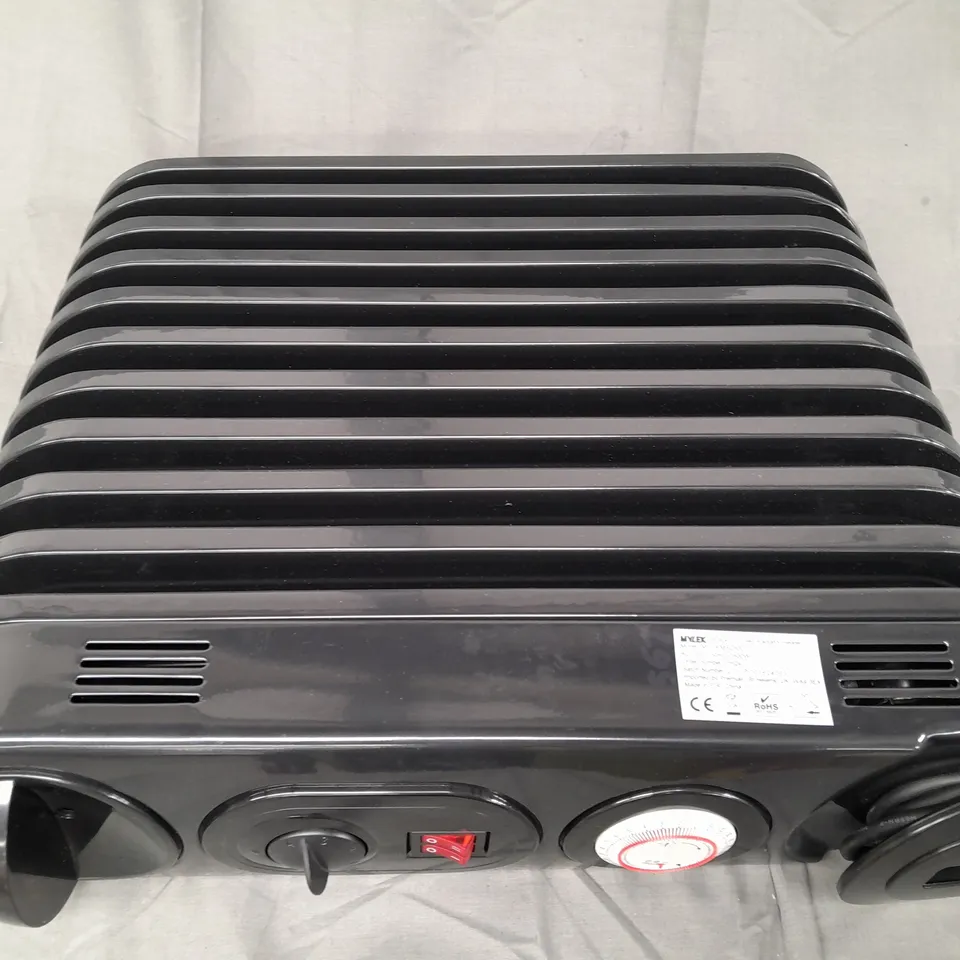 MYLEK MYOFMB2500 BLACK OIL-FILLED RADIATOR HEATER - COLLECTION ONLY