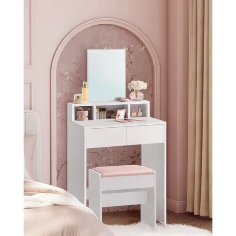 BOXED MAZIE DRESSING TABLE WITH MIRROR