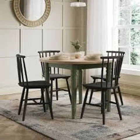 BOXED PIP 4-6 SEATER ROUND TO OVAL EXTENDABLE DINING TABLE (1 BOX)