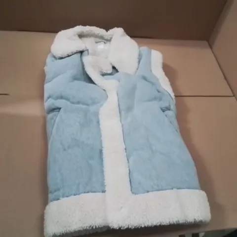 BOXED BRAND NEW APPROXIMATELY 6 SIMPLY BE LIGHT WASH DENIM GILET SIZE 20