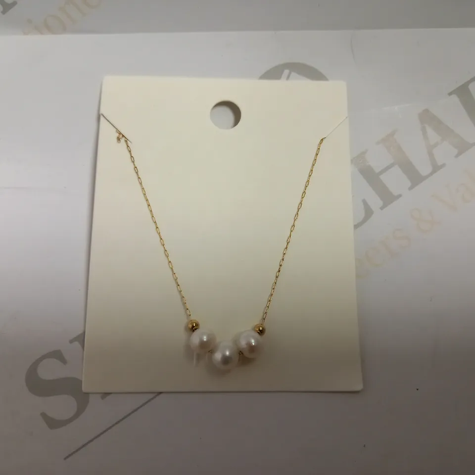 TOUT GOLD EFFECT NECKLACE WITH PEARL EFFECT STONES
