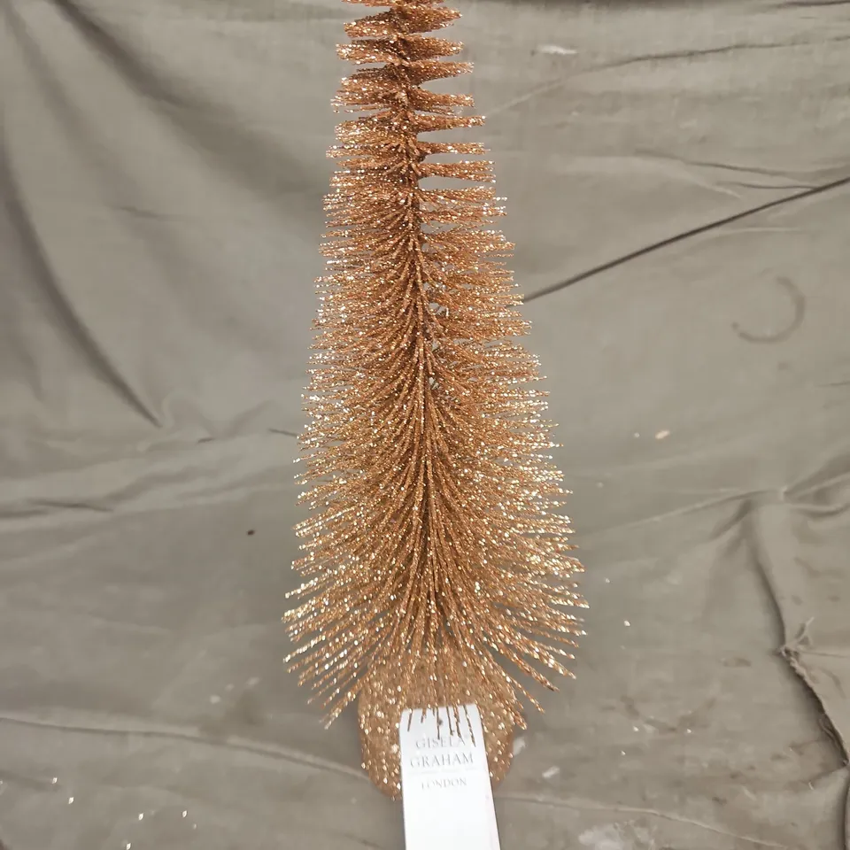 6 X GISELA GRAHAM GLITTER TREE CHRISTMAS DECORATIONS