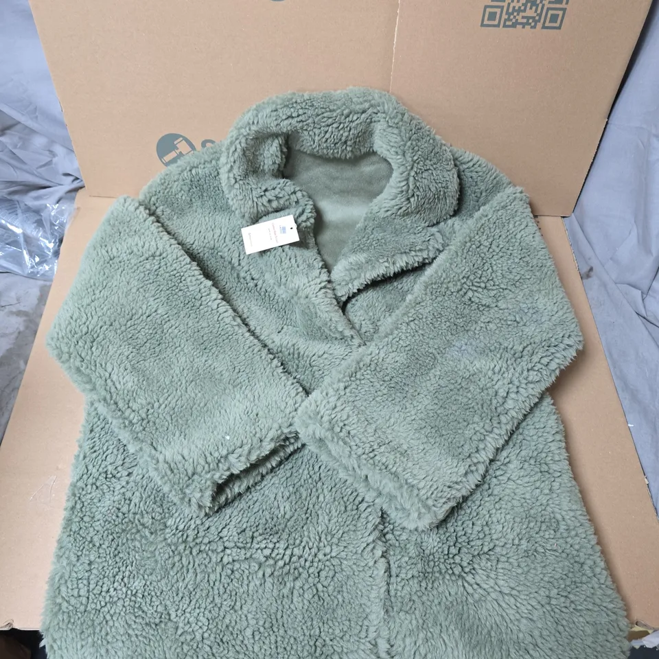 LARGE QUANTITY OF GREEN FUR COATS IN VARIOUS SIZES  - COLLECTION ONLY
