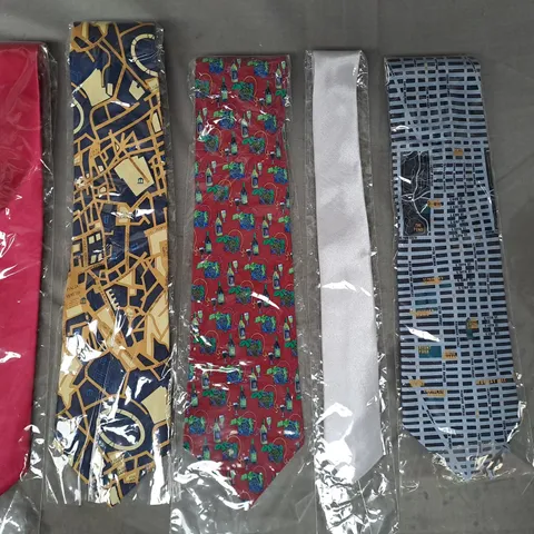 BOX OF APPROXIMATELY 30 ASSORTED TIES IN VARIOUS STYLES AND COLOURS - COLLECTION ONLY