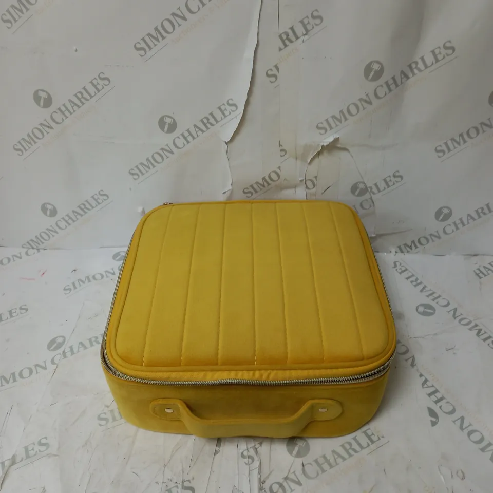 YELLOW VELVET MAKEUP BAG