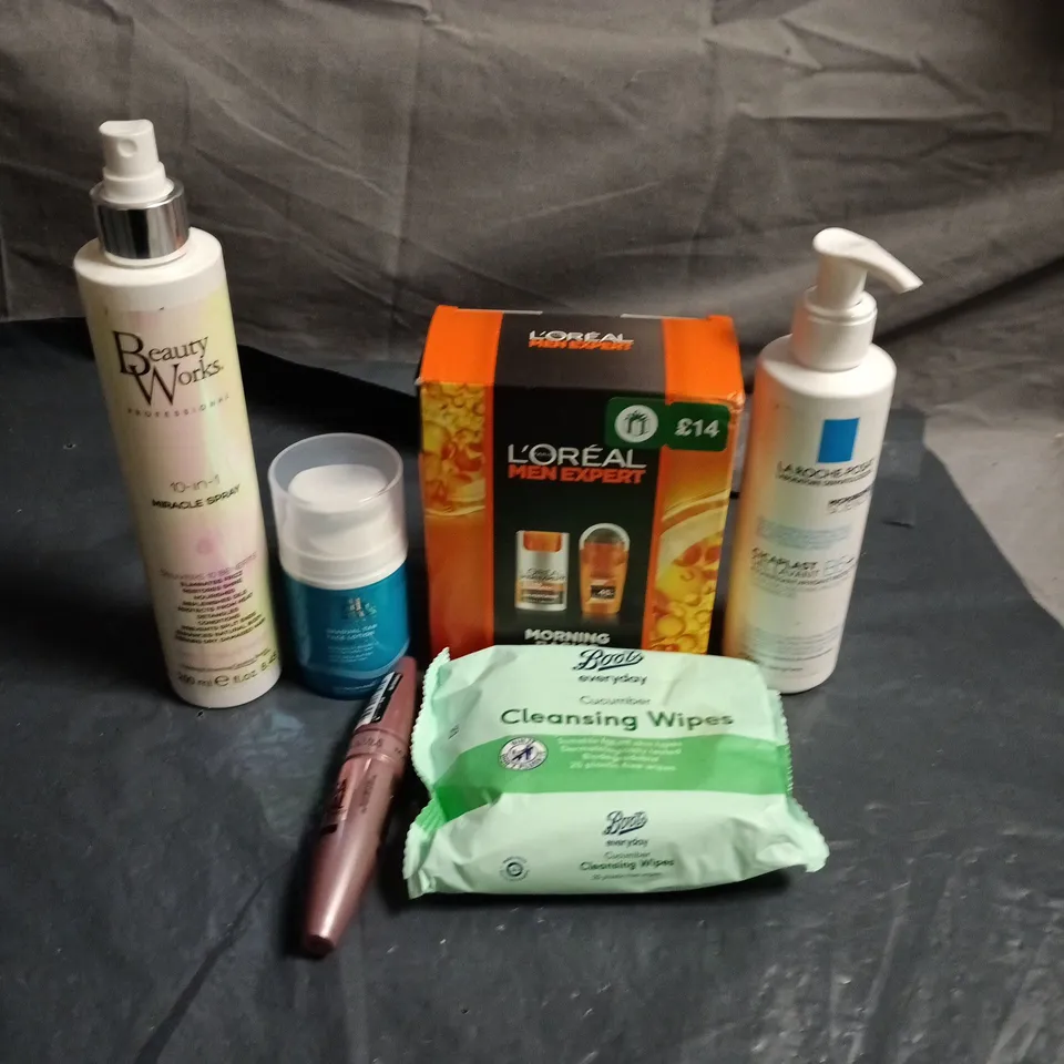APPROXIMATEY 20 ASSORTED HEALTH AND BEAUTY PRODUCTS TO INCLUDE - L'OREAL MEN EXPERT GIFT SET - BOOTS CLEANSING WIPES AND BEAUTY WORKS MIRACLE SPRAY