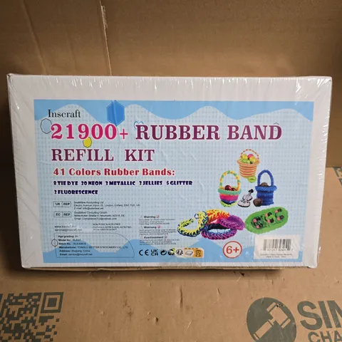 INSCRAFT RUBBER BAND REFILL KIT – 21,900+ BANDS, 41 COLOURS