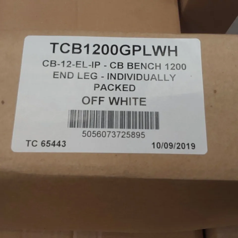 PALLET CONTAINING APPROXIMATELY 4X INDIVIDUALLY PACKAGED CB BENCH 1200 END LEGS 