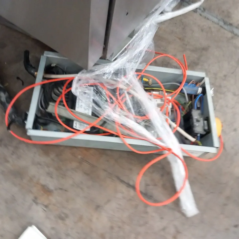 STAINLESS STEEL 3 DOOR FOOD PREPARATION UNIT WITH FOOD WASTE PULL OUT