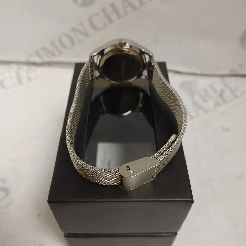 BOXED SEKONDA LADIES BLUE DIAL WATCH WITH MESH BRACELET - JAPAN MOVEMENT - 5 ATM. 